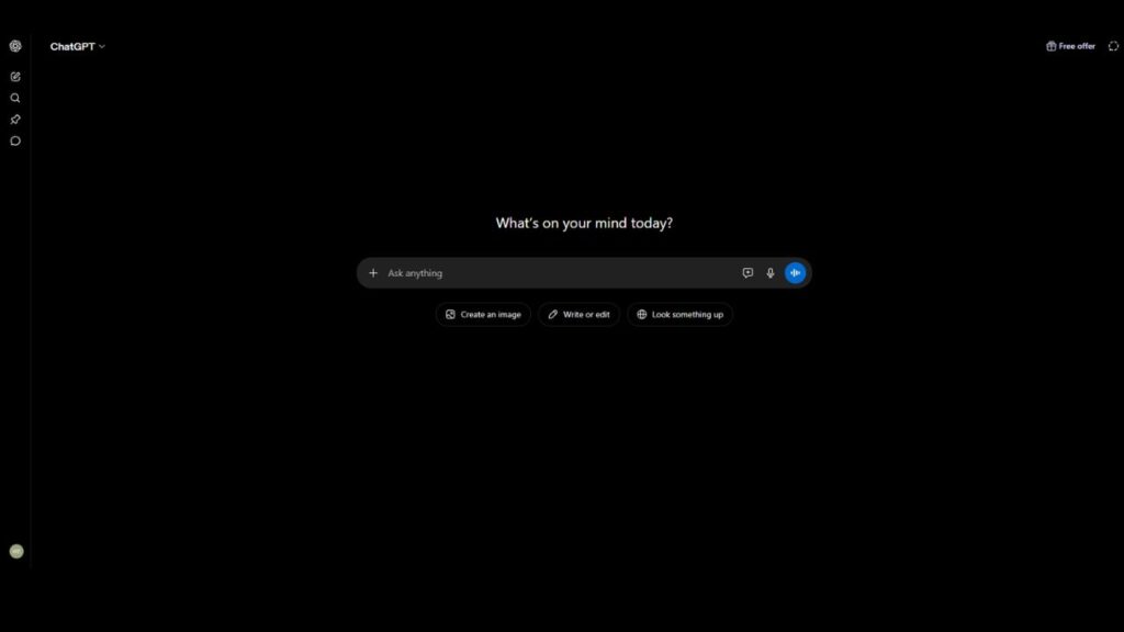 Chat GPT screenshot