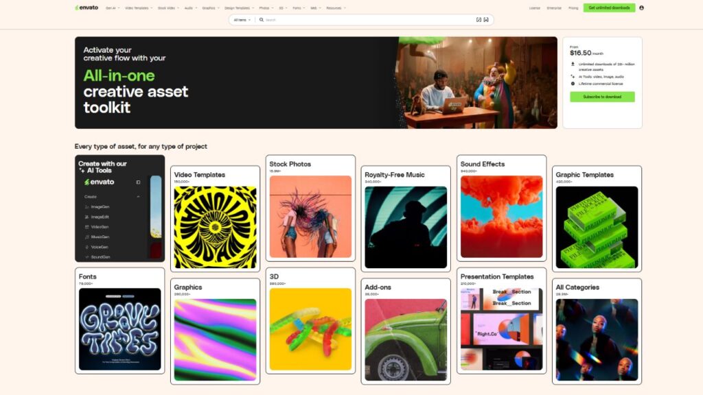 Envato Elements screenshot
