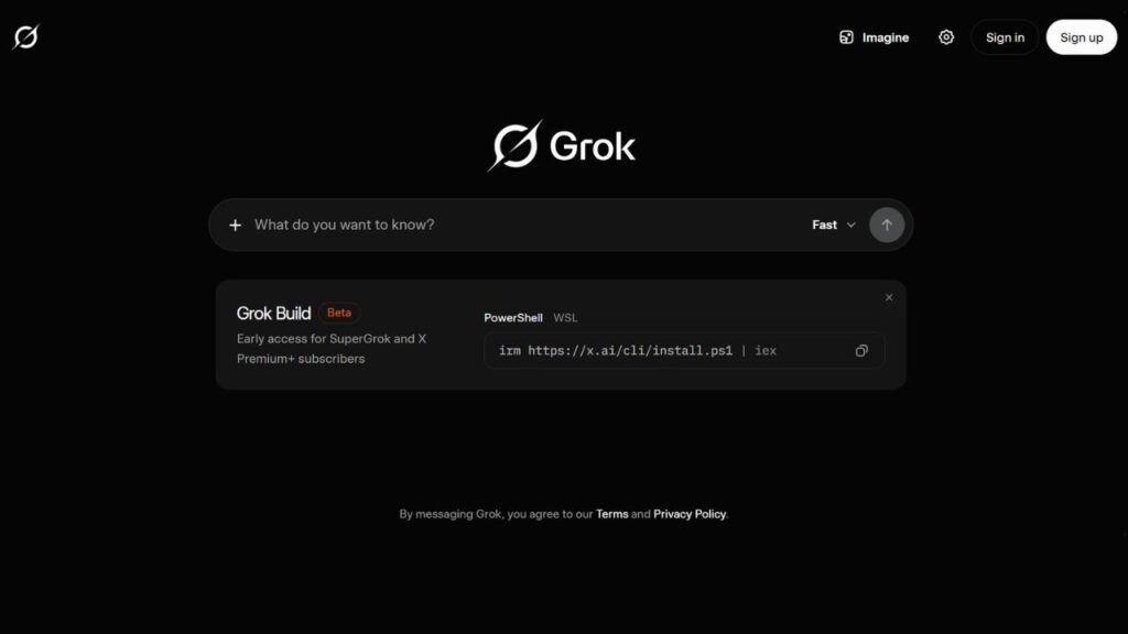 Grok AI screenshot